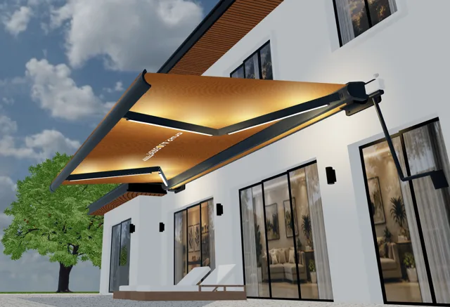 3D-Ansicht eines konfigurierbaren Produkts (Pergola) zu Portugal: individuelle 3D-Konfigurator-Software und Einführung.