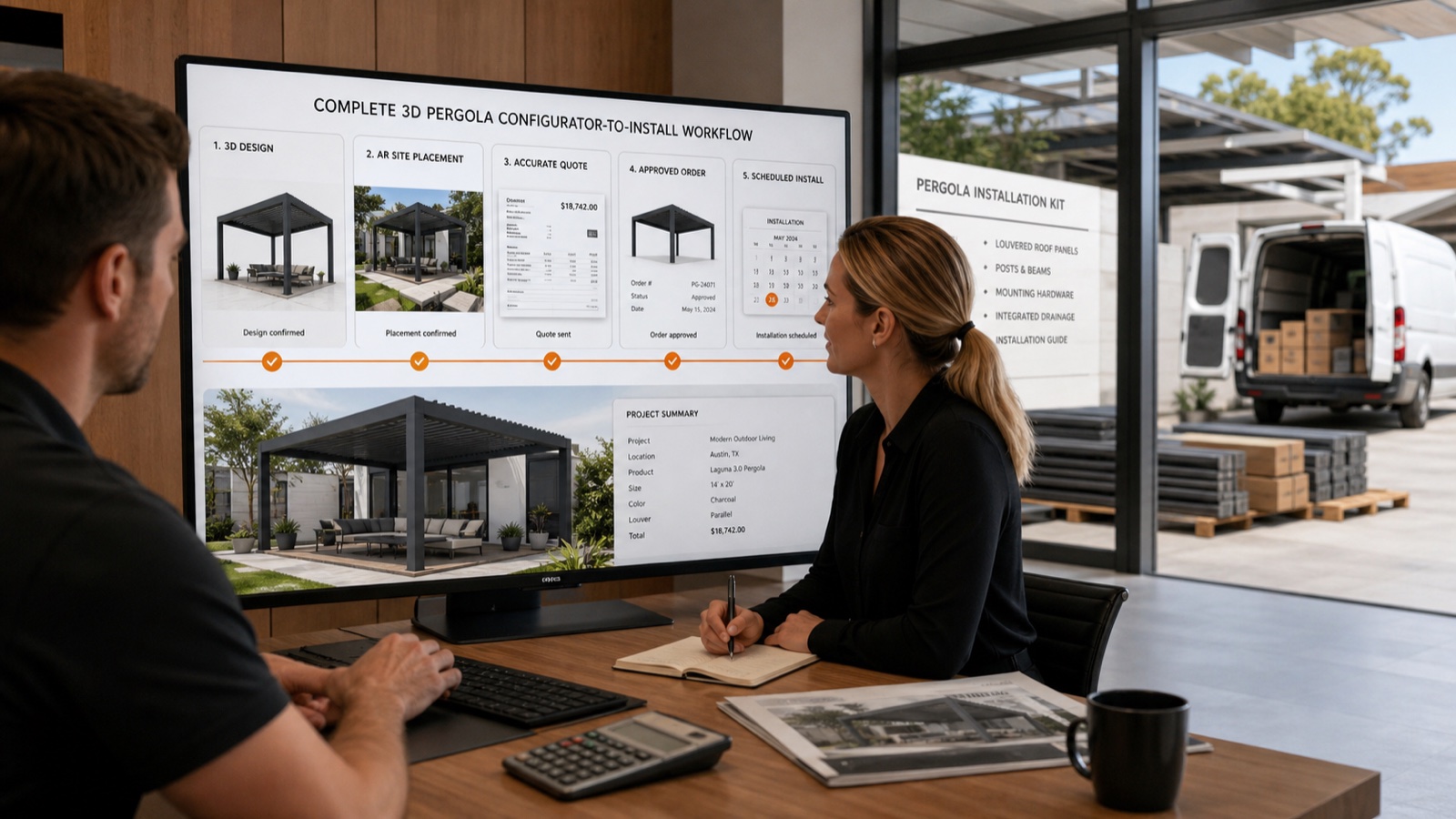 Pergola-Konfigurator für Nürnberg: 3D, Preis und Montage in einem Projekt
