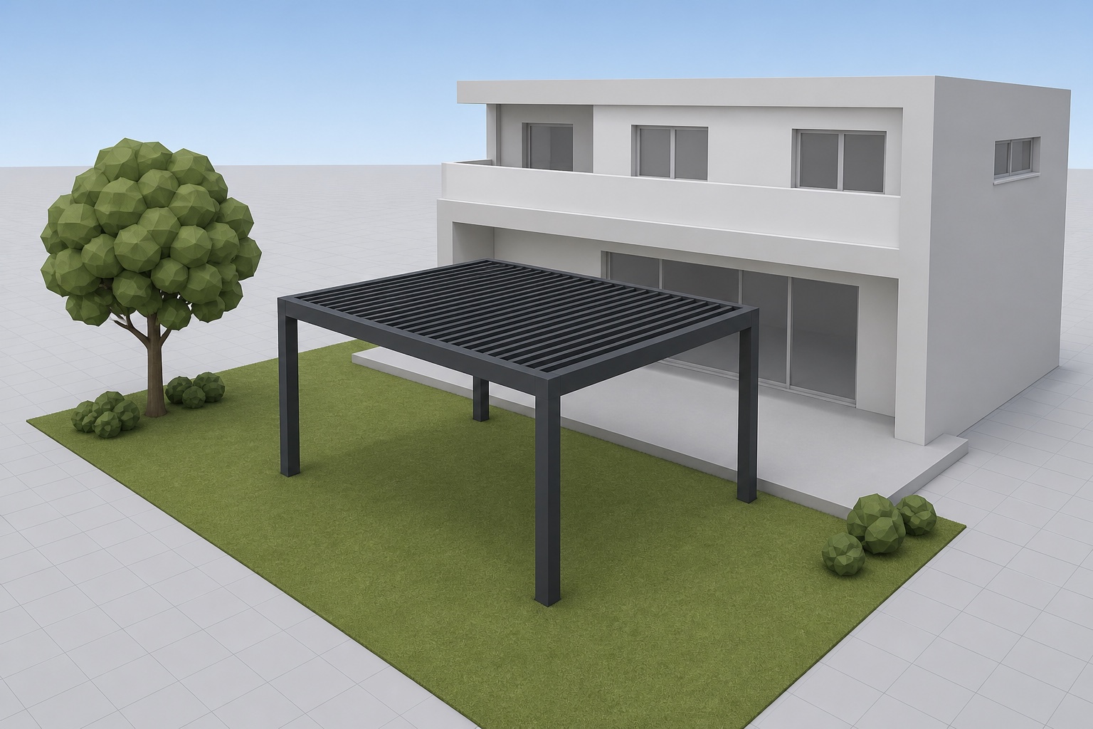 Jede Pergola in Echtzeit entwerfen. — Anthracite finish